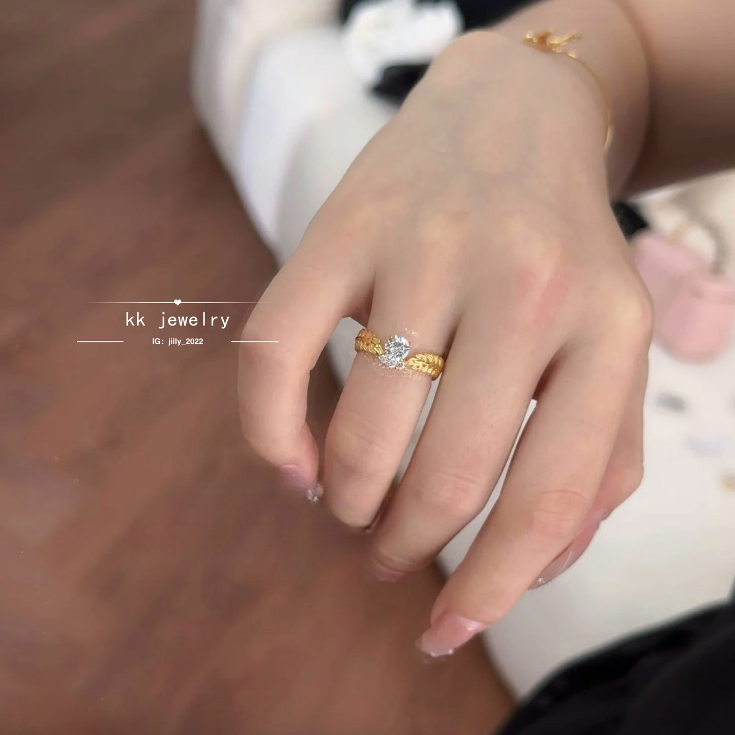 Fingertip Genie~ S925 Silver-plated 50-cent Wheat Ear Ring