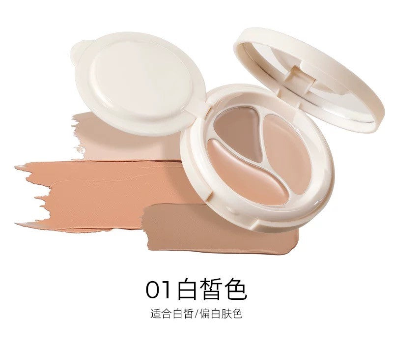 Triple action air cushion concealer cover spots acne marks dark circles brighten