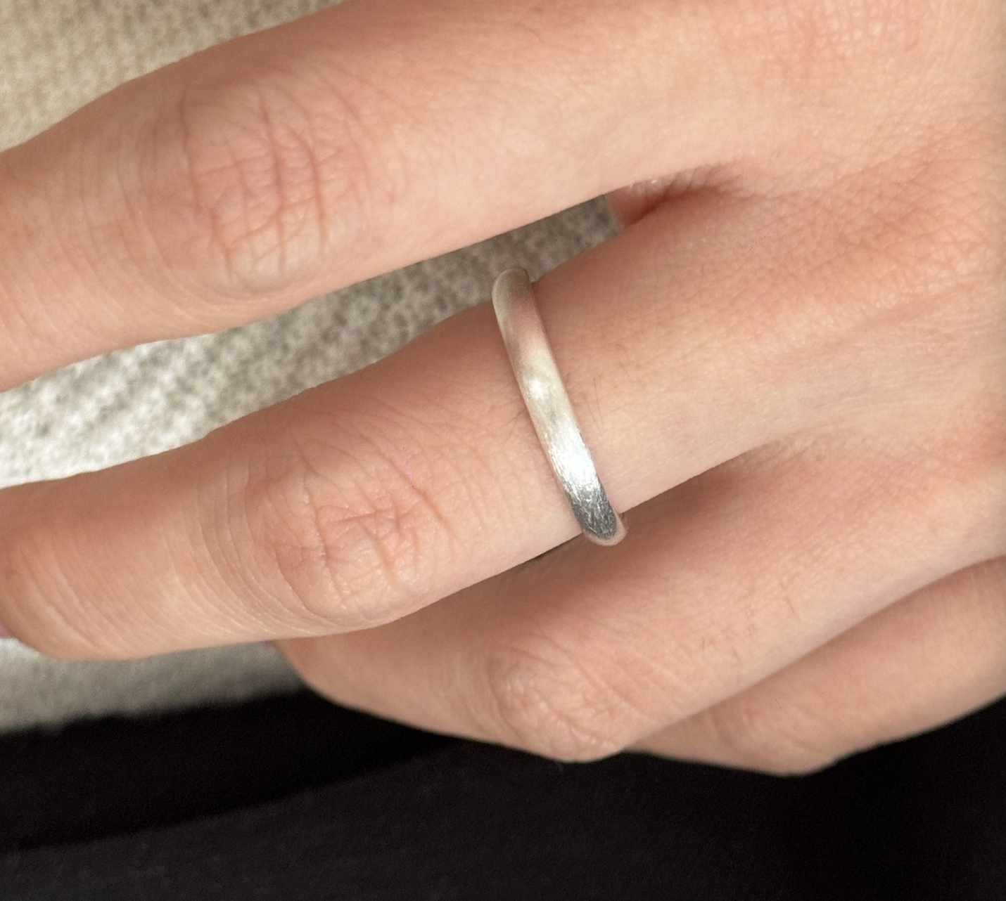 Minimalist style ~ brushed matte plain ring