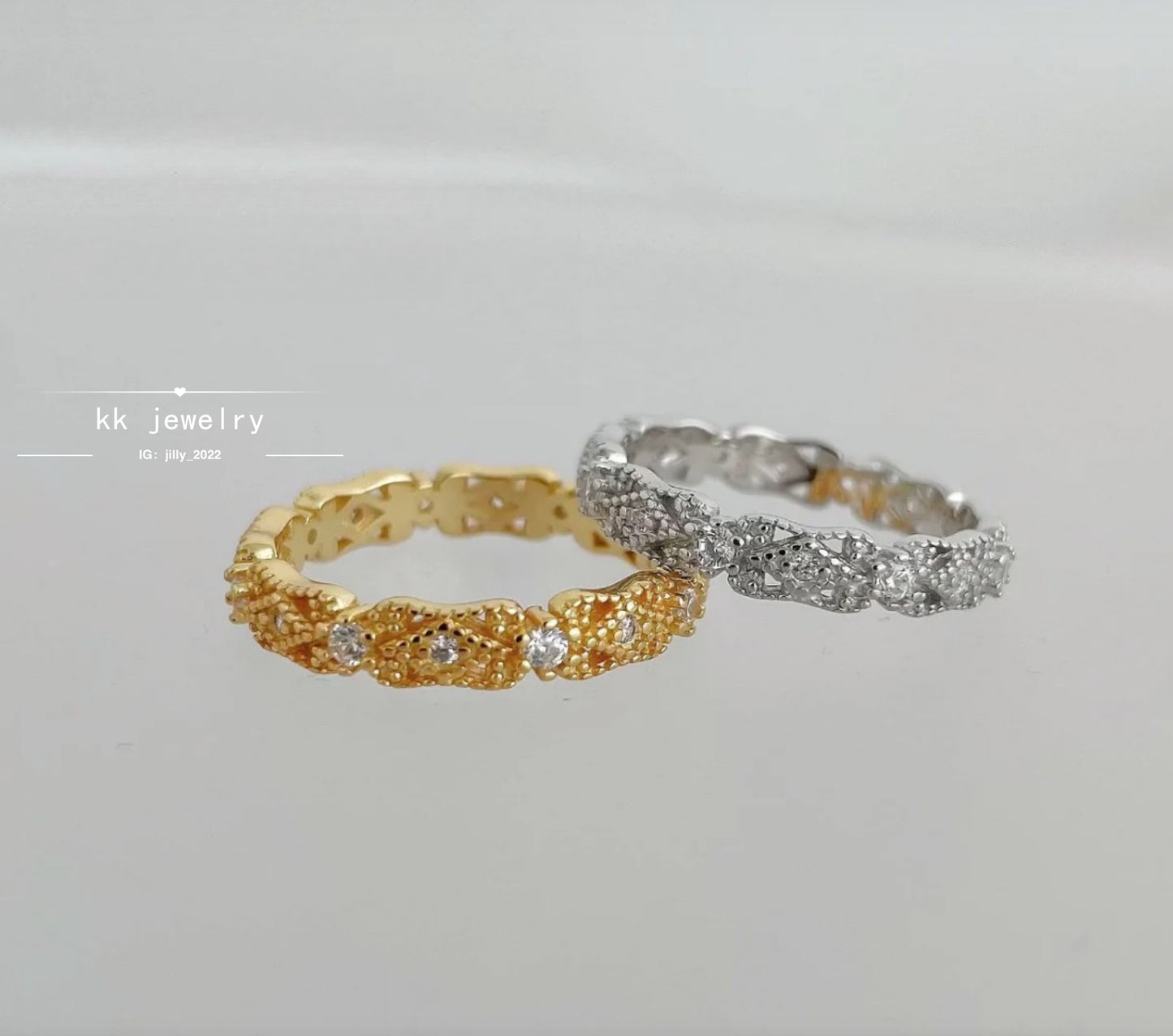 Fingertip Genie~ S925 Sterling Silver Hollow Lace Ring