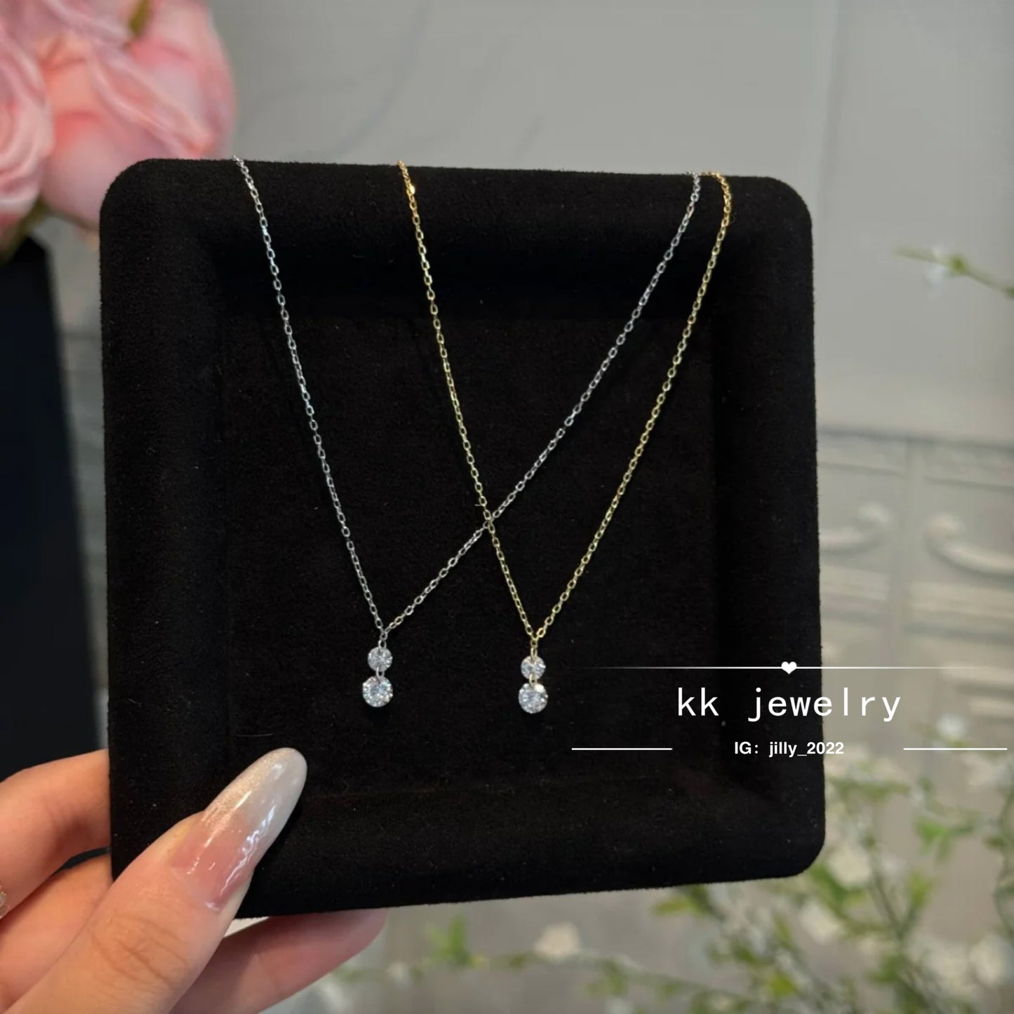 S925 Sterling Silver Oval Water Drop Pendant Necklace