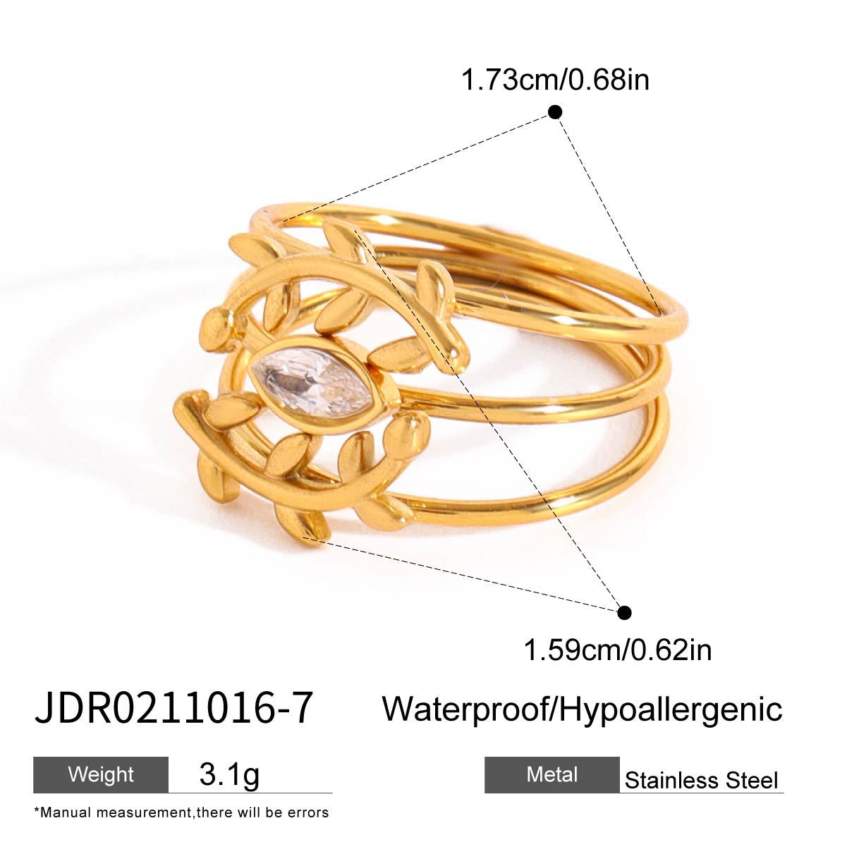 Stainless steel multi-layer stacked ring