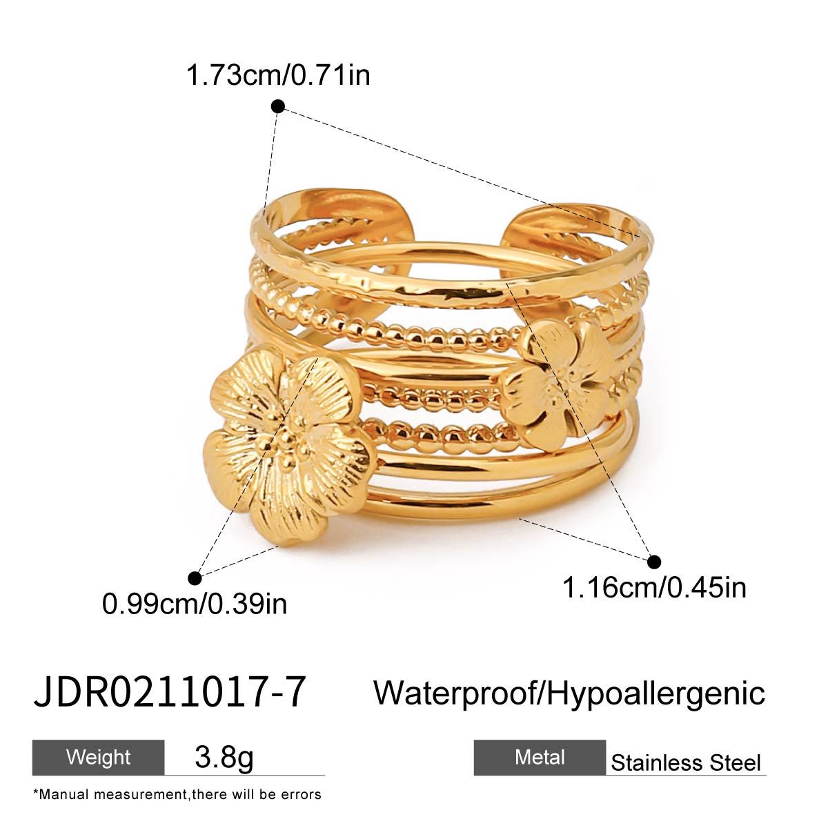 Stainless steel multi-layer stacked ring