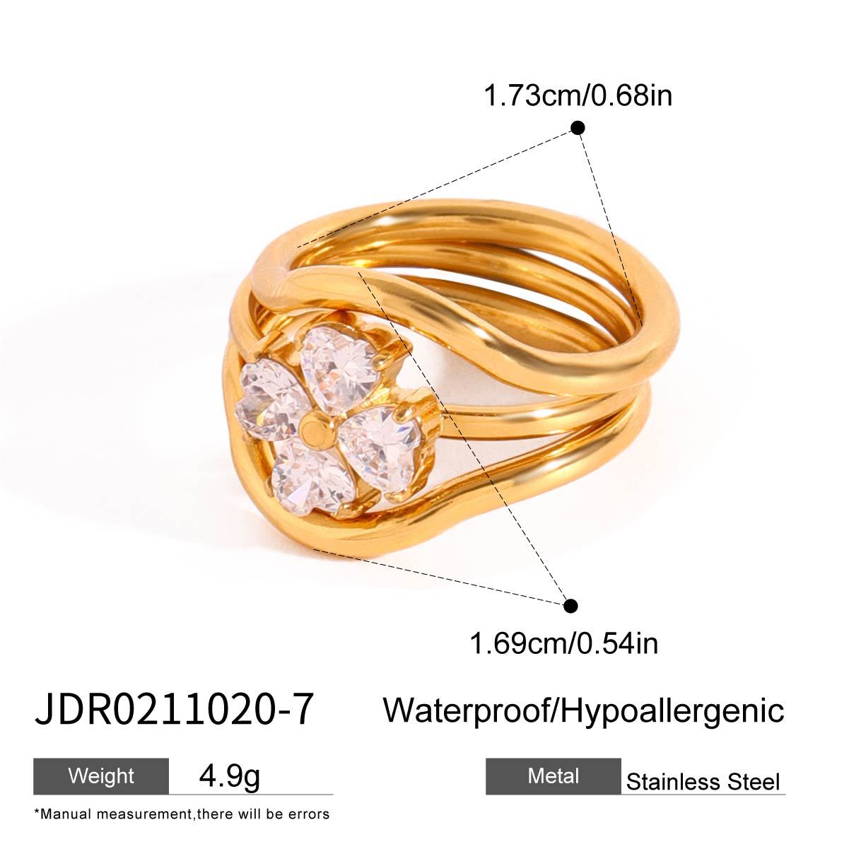 Stainless steel multi-layer stacked ring