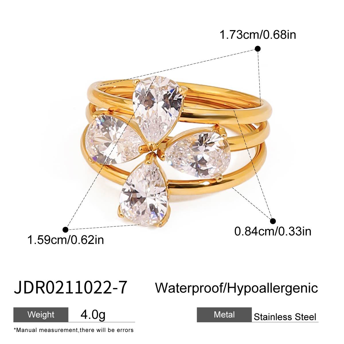 Stainless steel multi-layer stacked ring