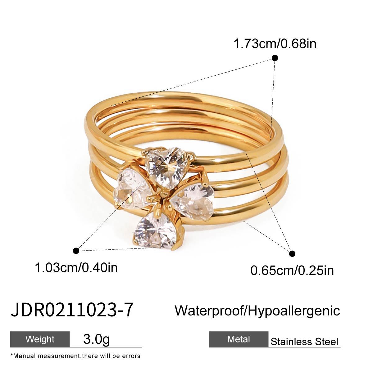 Stainless steel multi-layer stacked ring