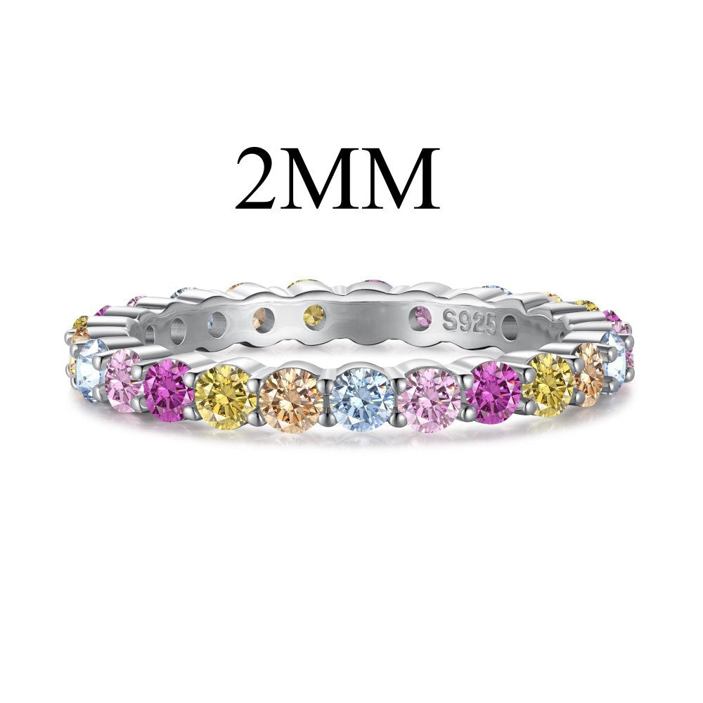 925 sterling silver colored zircon ring