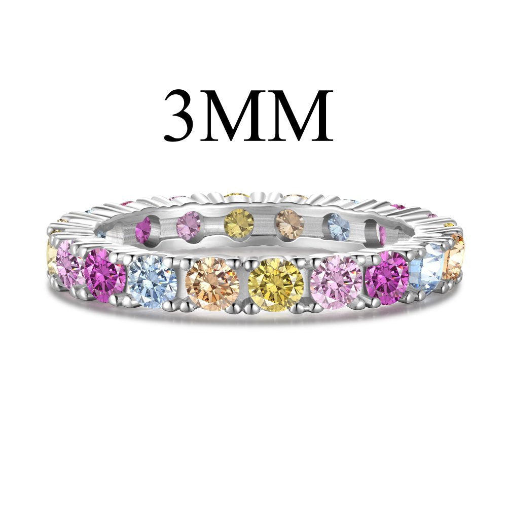 925 sterling silver colored zircon ring