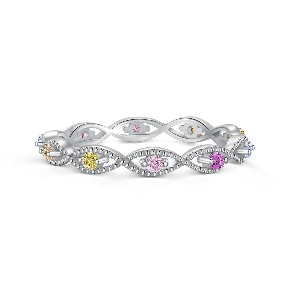 925 sterling silver colored zircon ring