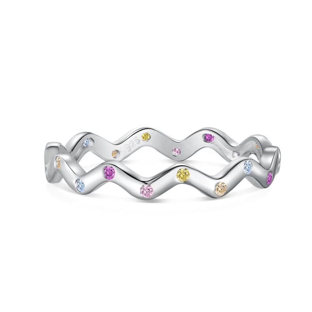 925 sterling silver colored zircon ring