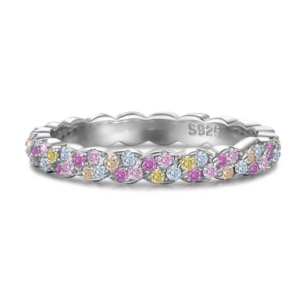 925 sterling silver colored zircon ring