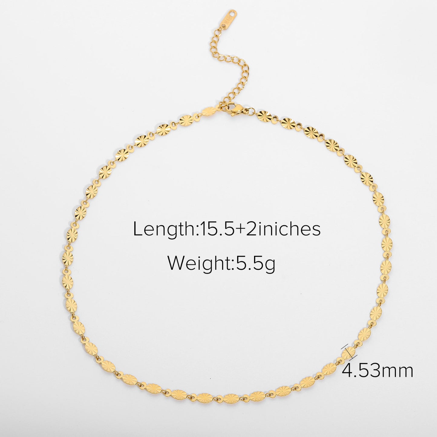 Stainless steel gold-plated multi-layer necklace collarbone neck chain