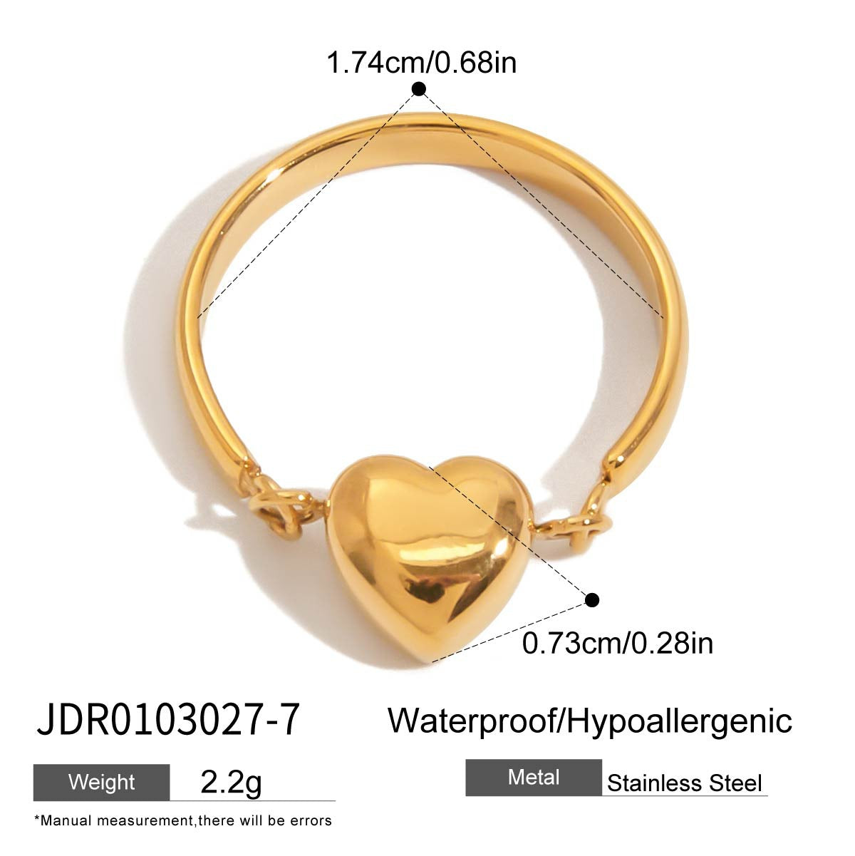 Love titanium steel does not fade ring