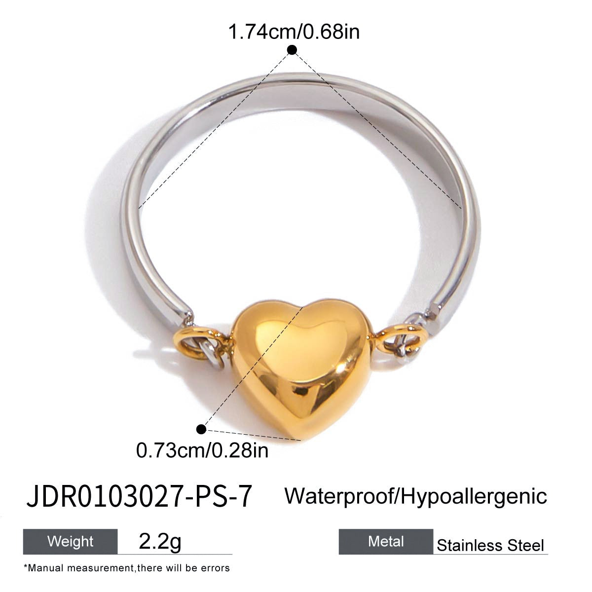 Love titanium steel does not fade ring