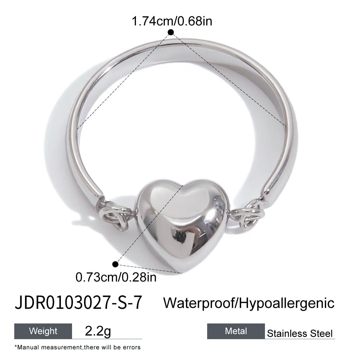 Love titanium steel does not fade ring