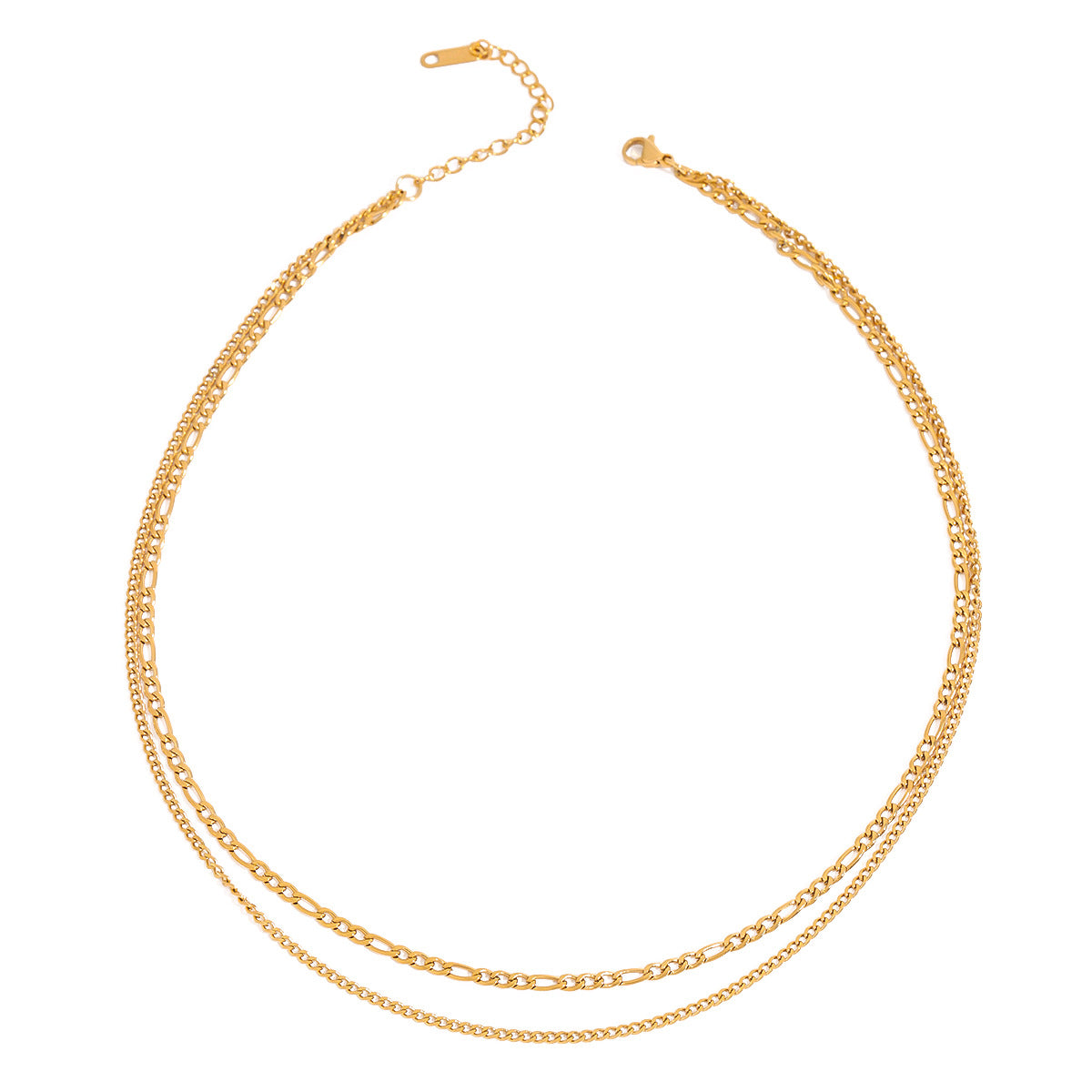 Do not fade and stack the titanium steel necklace