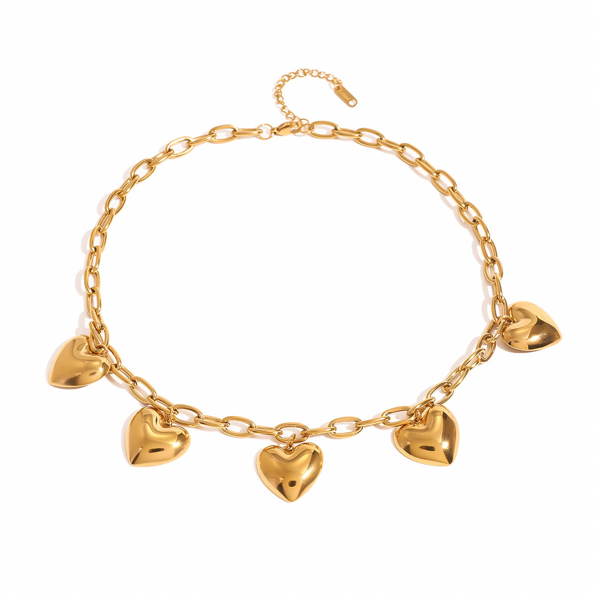 Stainless steel love pendant collarbone chain necklace