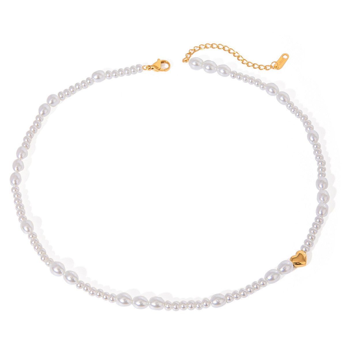 Stainless Steel Pearl Clavicle Chain Necklace