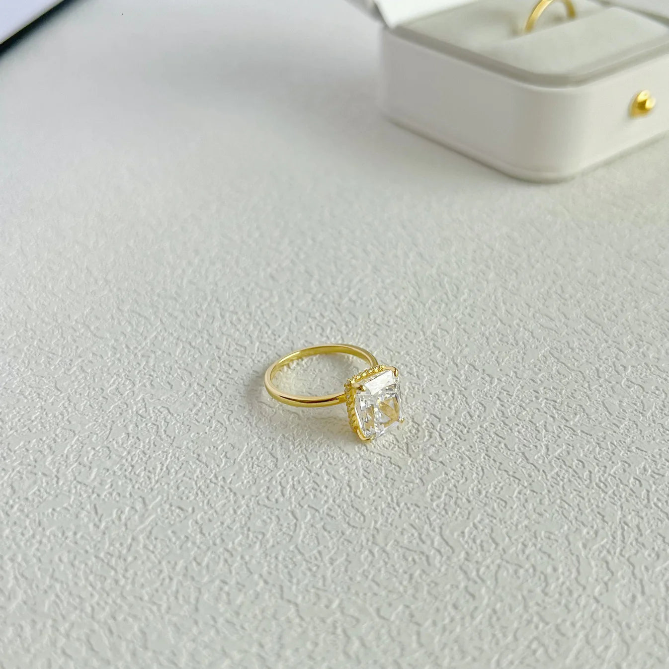 925 sterling silver 8A ice flower cut zirconia setting ring