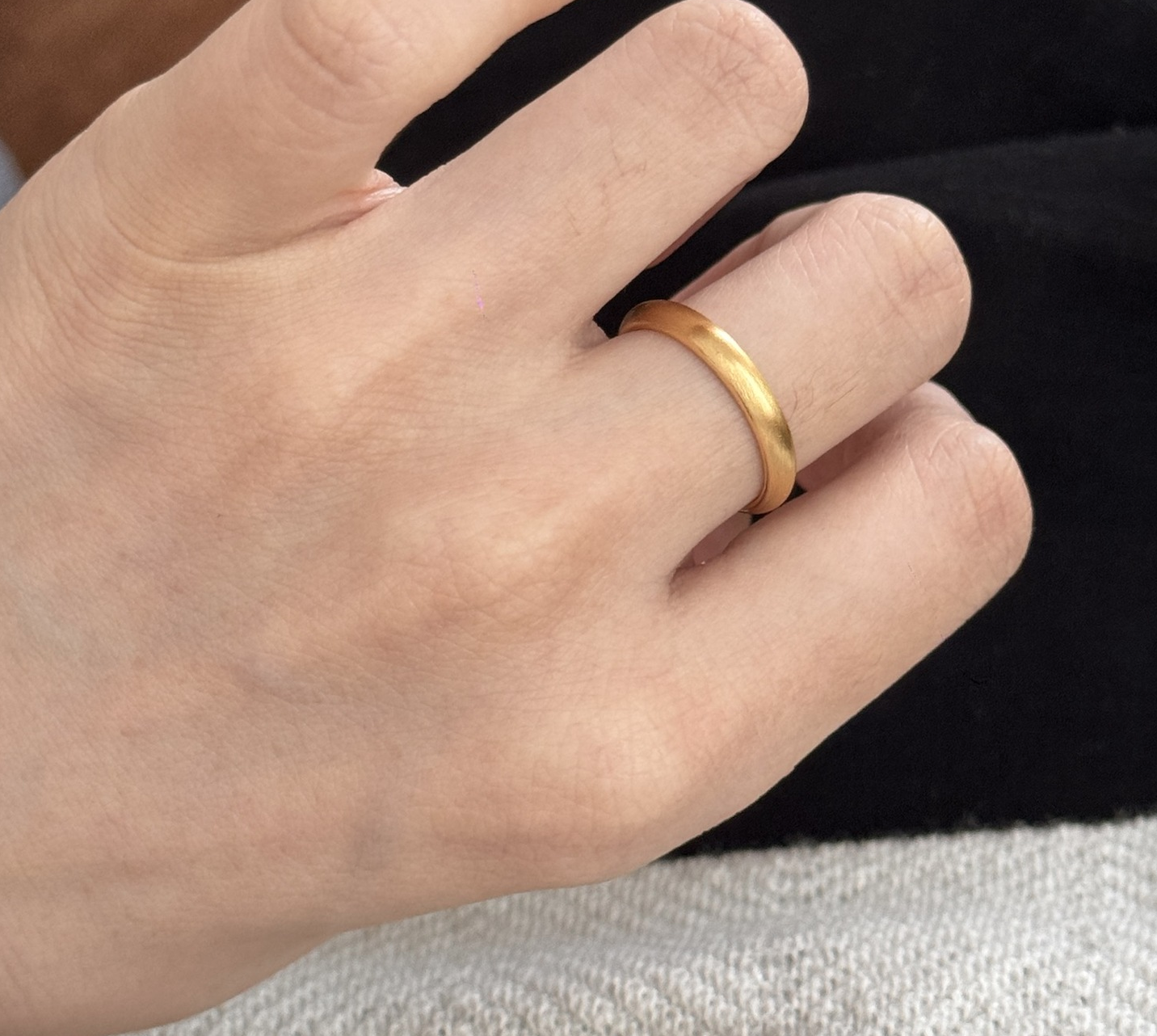 Minimalist style ~ brushed matte plain ring