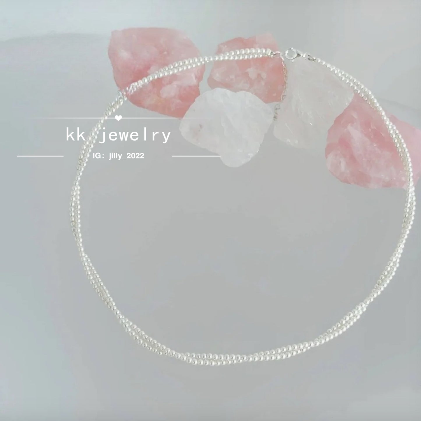 S925 Sterling Silver Double Wrap Pearl Necklace