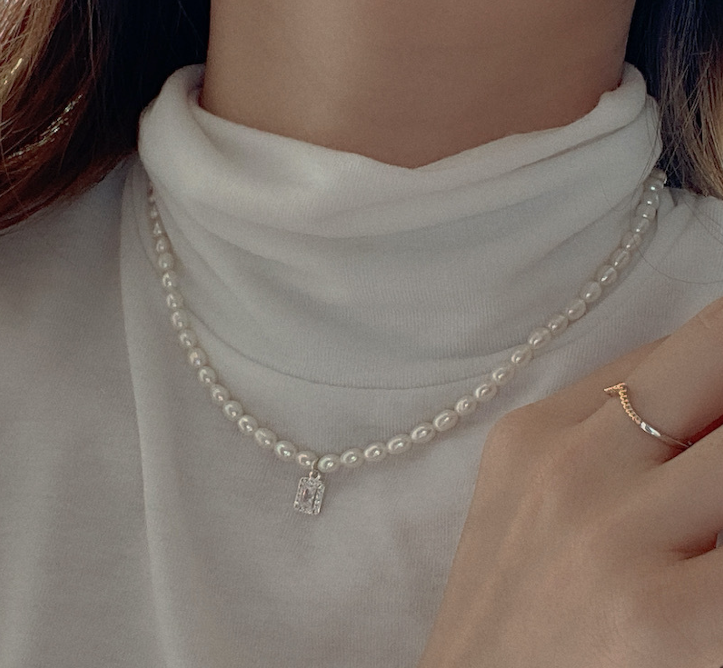 925 Silver Natural Pearl Necklace
