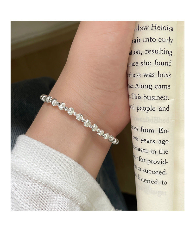 925 silver cat's eye brushed bracelet