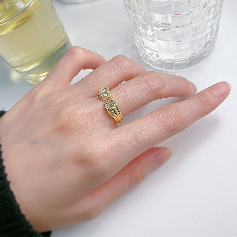 925 silver gilt gilt open ring