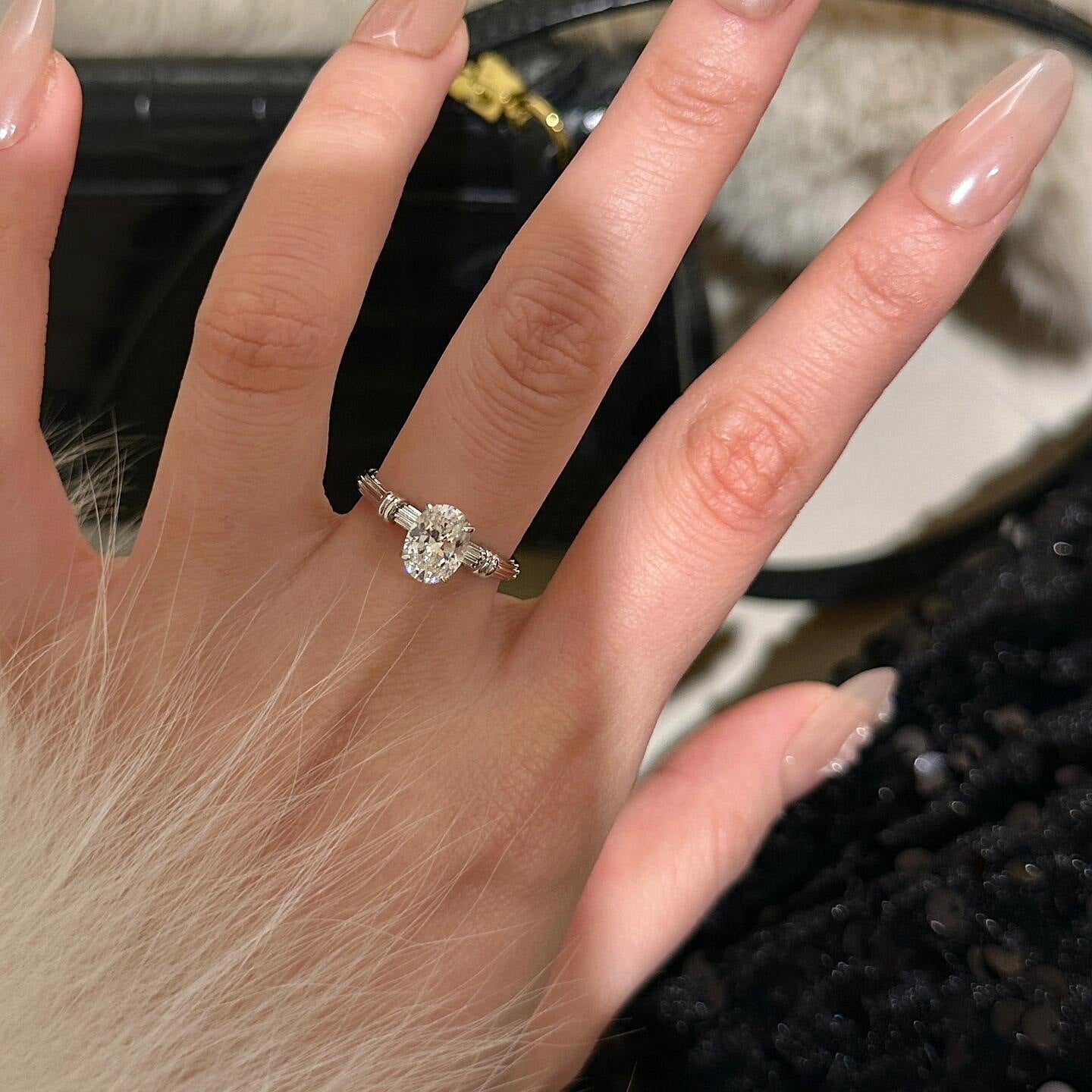925 silver gold-plated 6*8mm knotted solitaire diamond ring