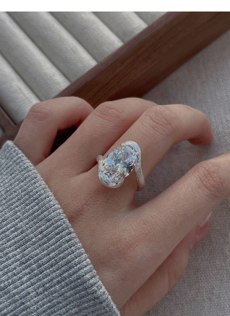 925 Silver Aurora Zircon Ring