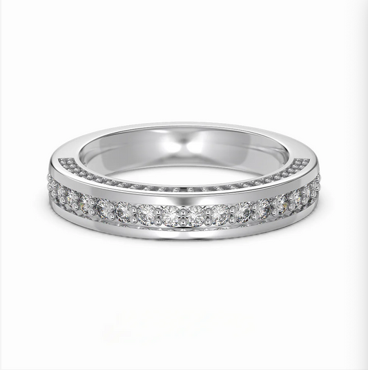 S925 Sterling Silver Brilliant Diamond Ring