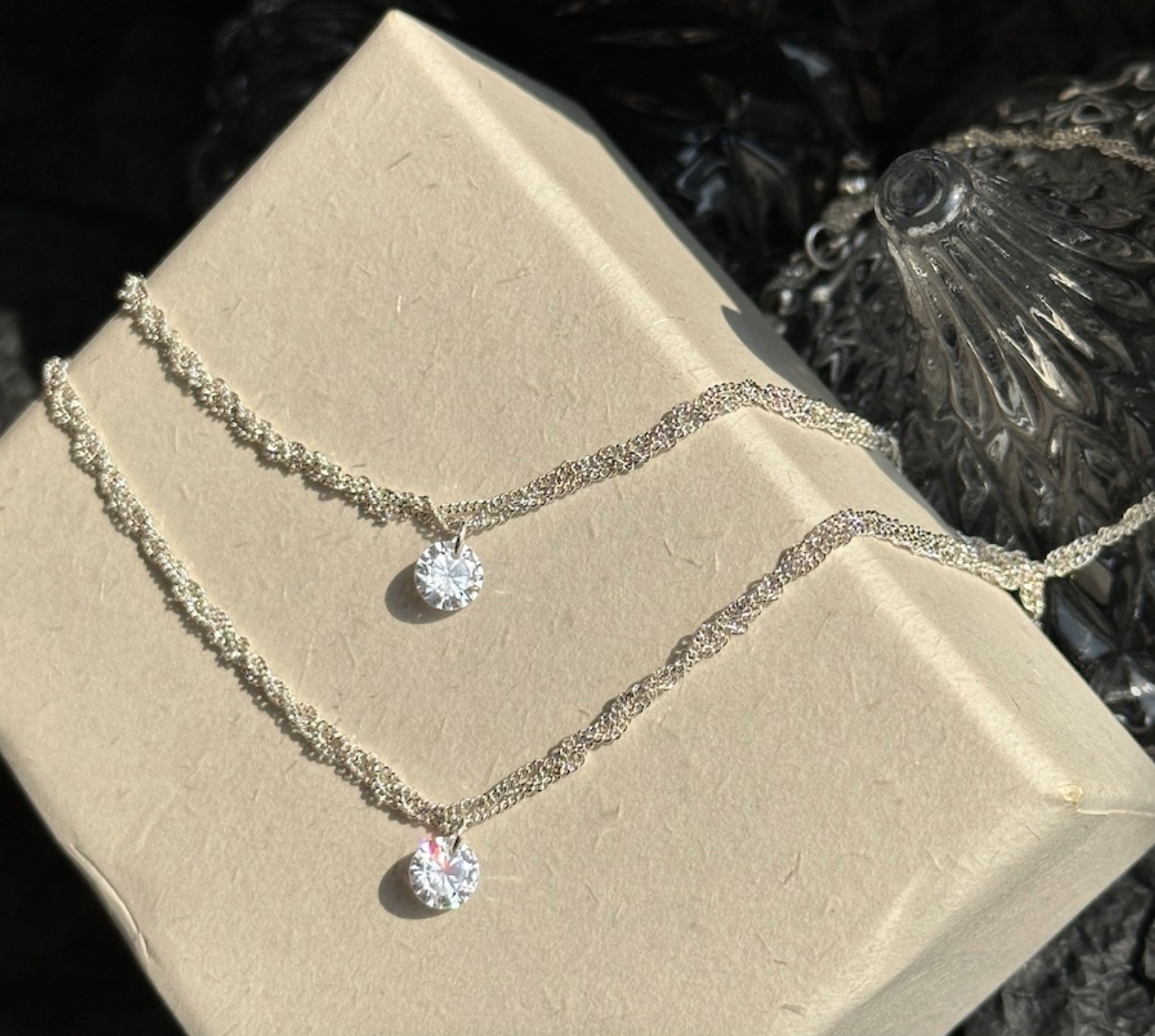 925 silver moissanite necklace