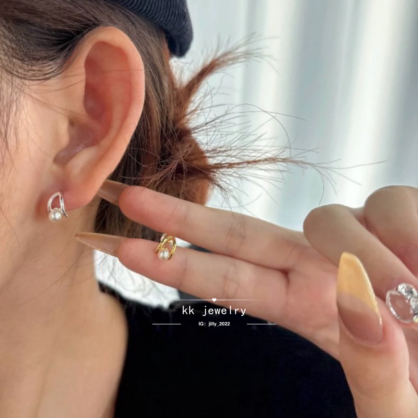 925 sterling silver pearl stud earrings