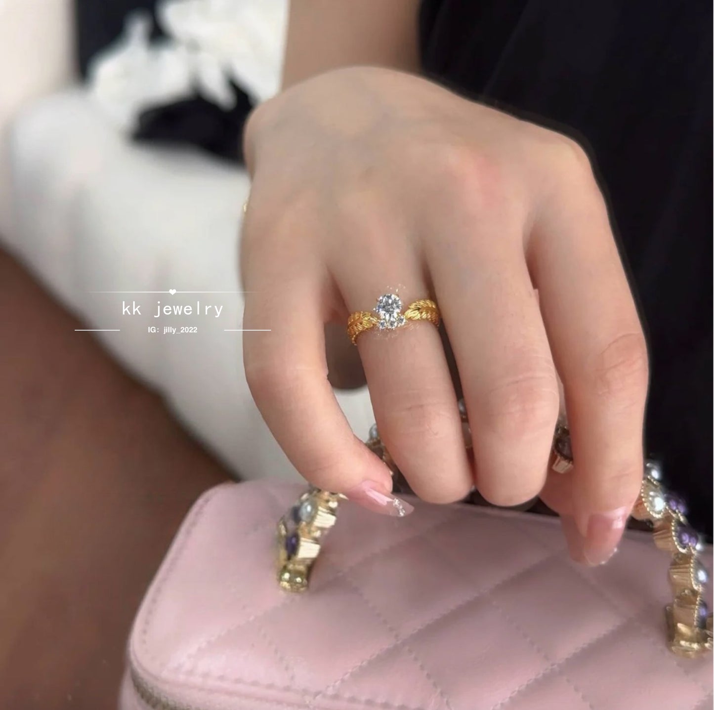 Fingertip Genie~ S925 Silver-plated 50-cent Wheat Ear Ring