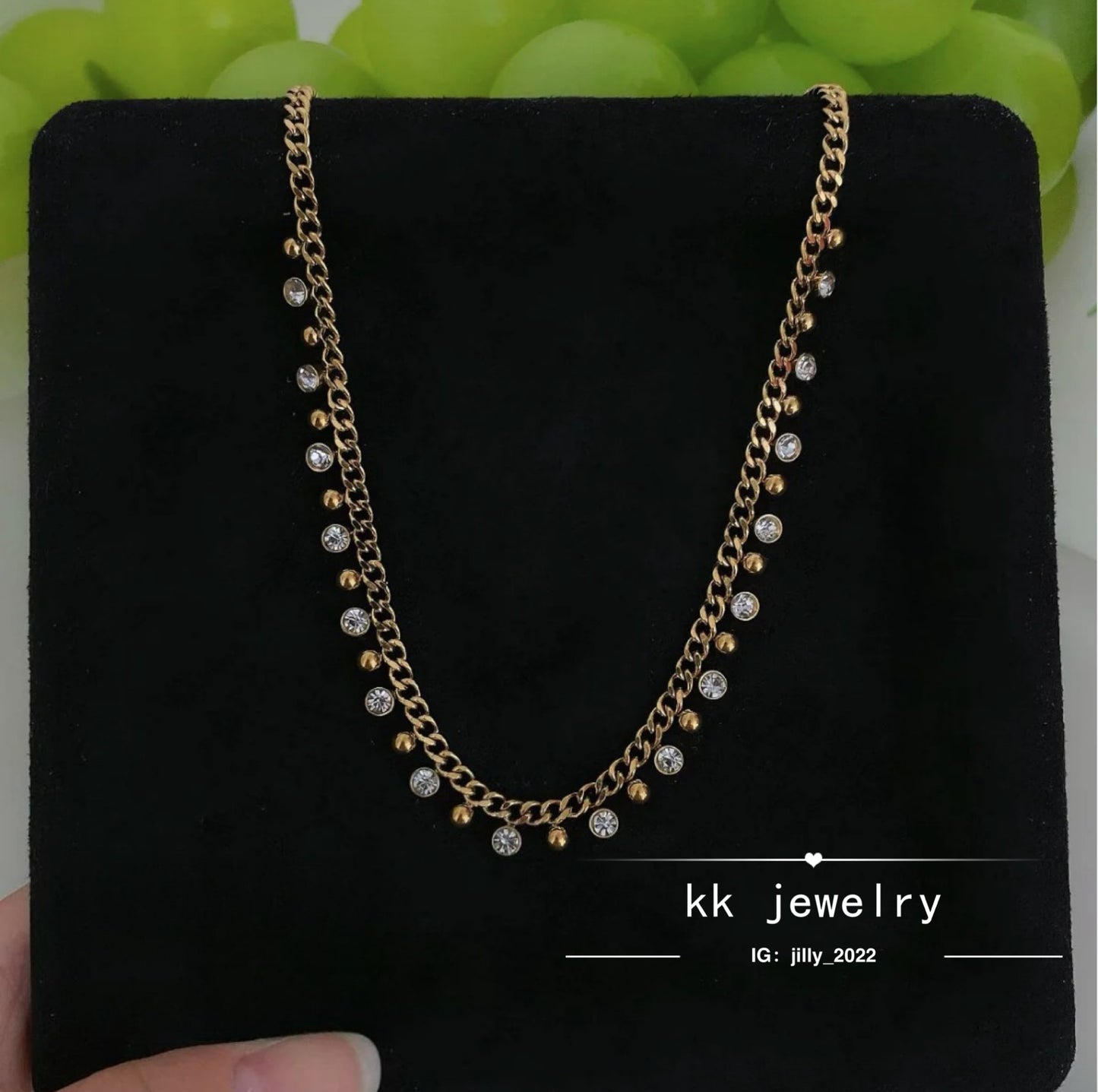 Fried Chicken Exquisite~ Small Golden Ball Tassel Necklace