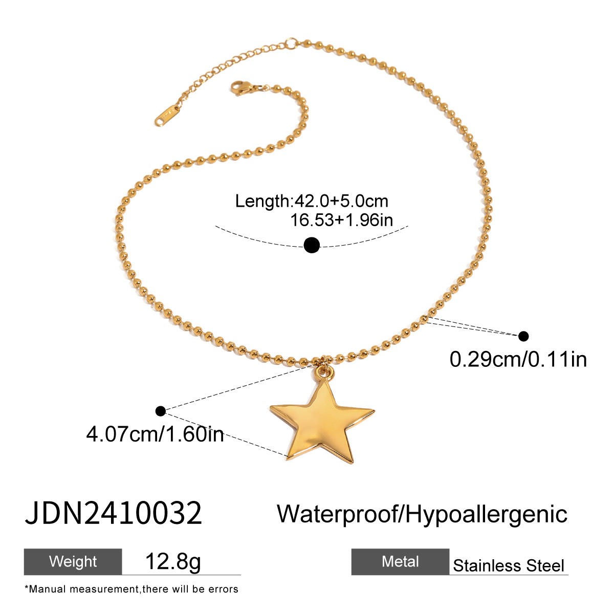 Star Titanium Steel Necklace