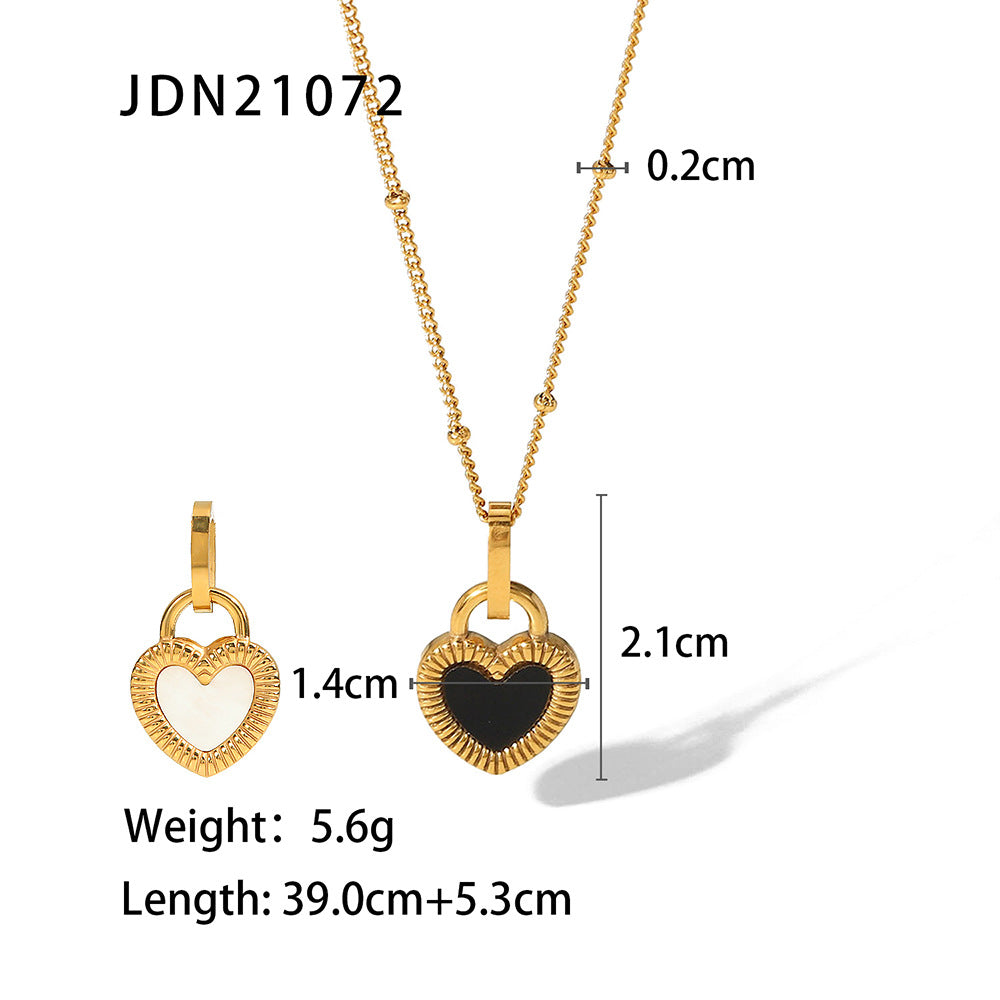 Stainless steel love pendant collarbone chain necklace