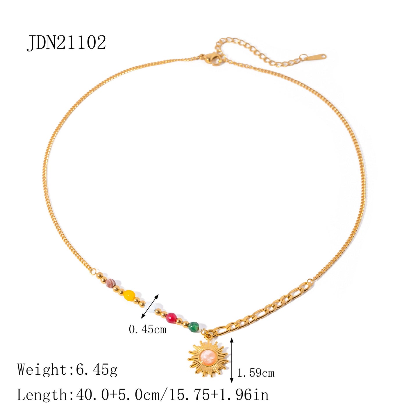 Bohemian Holiday Necklace Titanium Steel Clavicle Chain