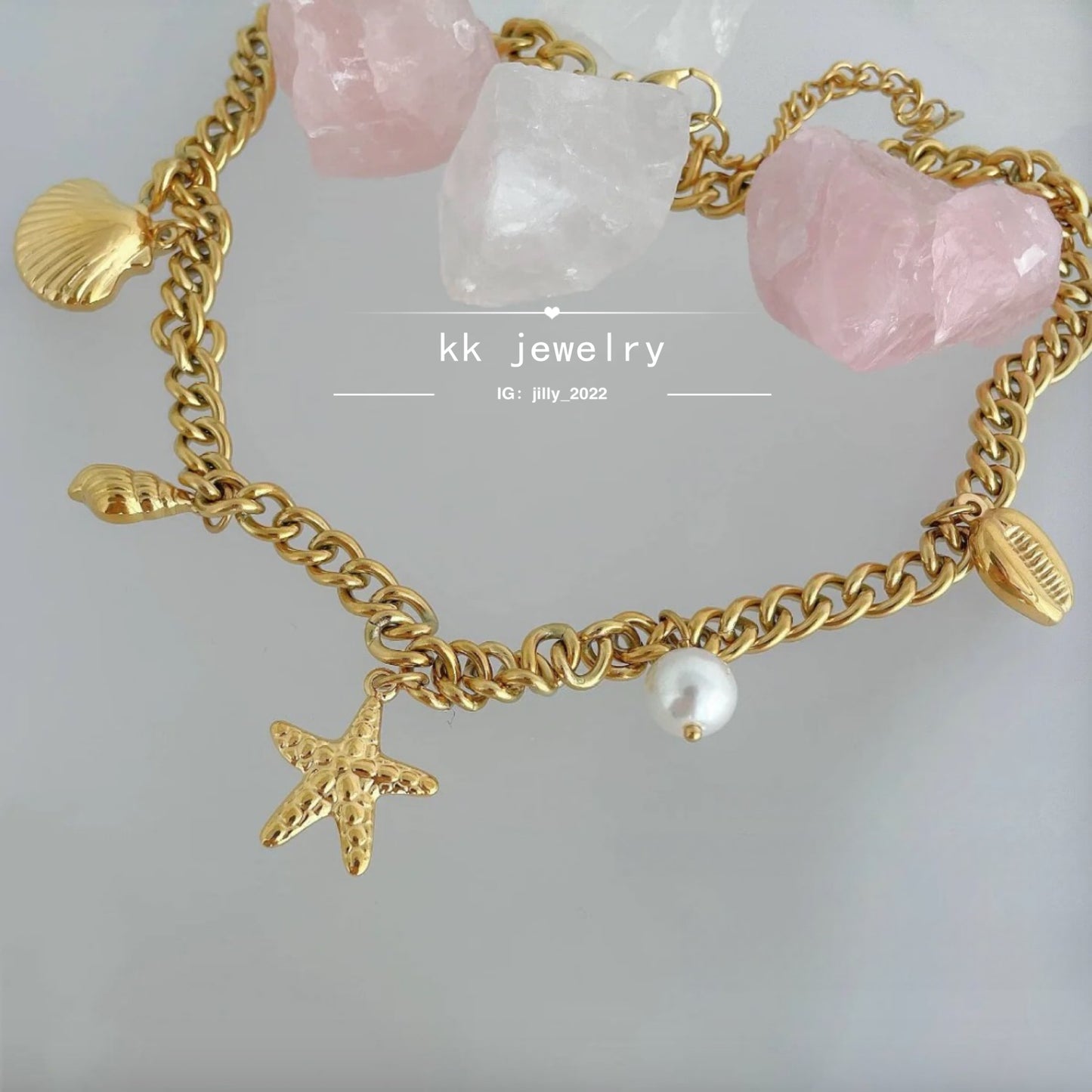 Starfish Shell Pearl Ocean Family Necklace