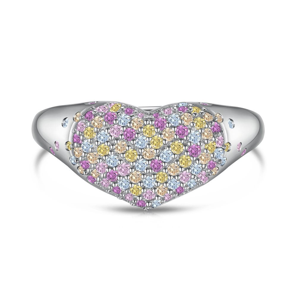 925 sterling silver colored zircon ring