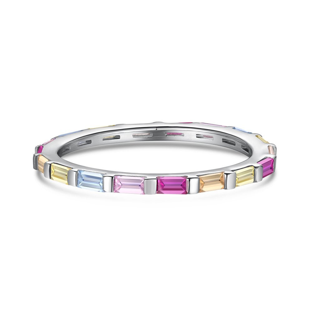 925 sterling silver colored zircon ring