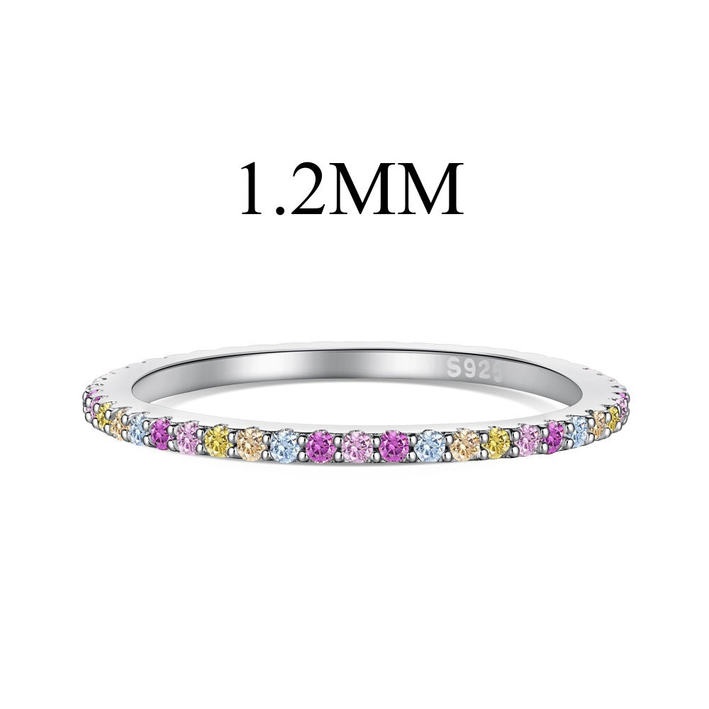 925 sterling silver colored zircon ring