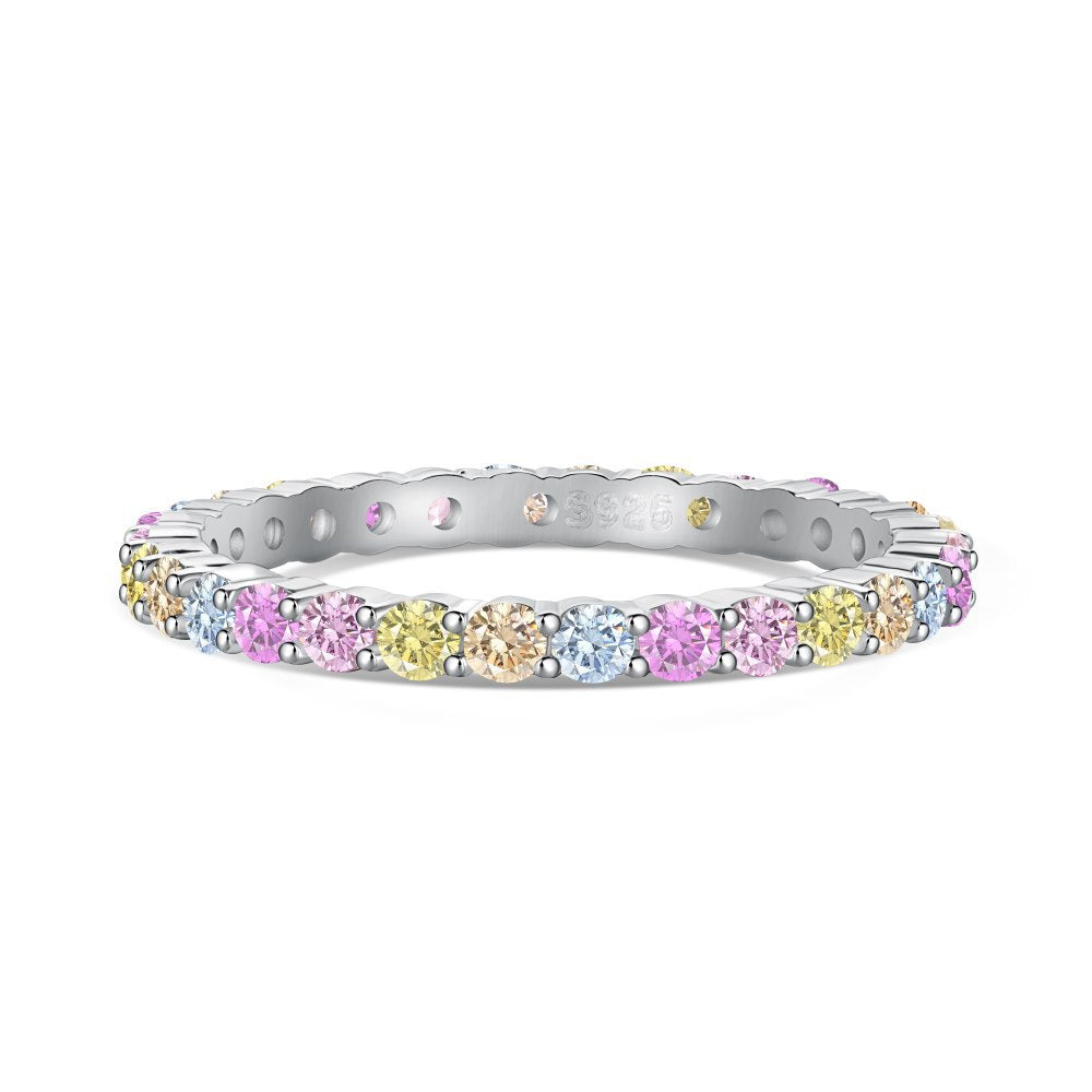 925 sterling silver colored zircon ring