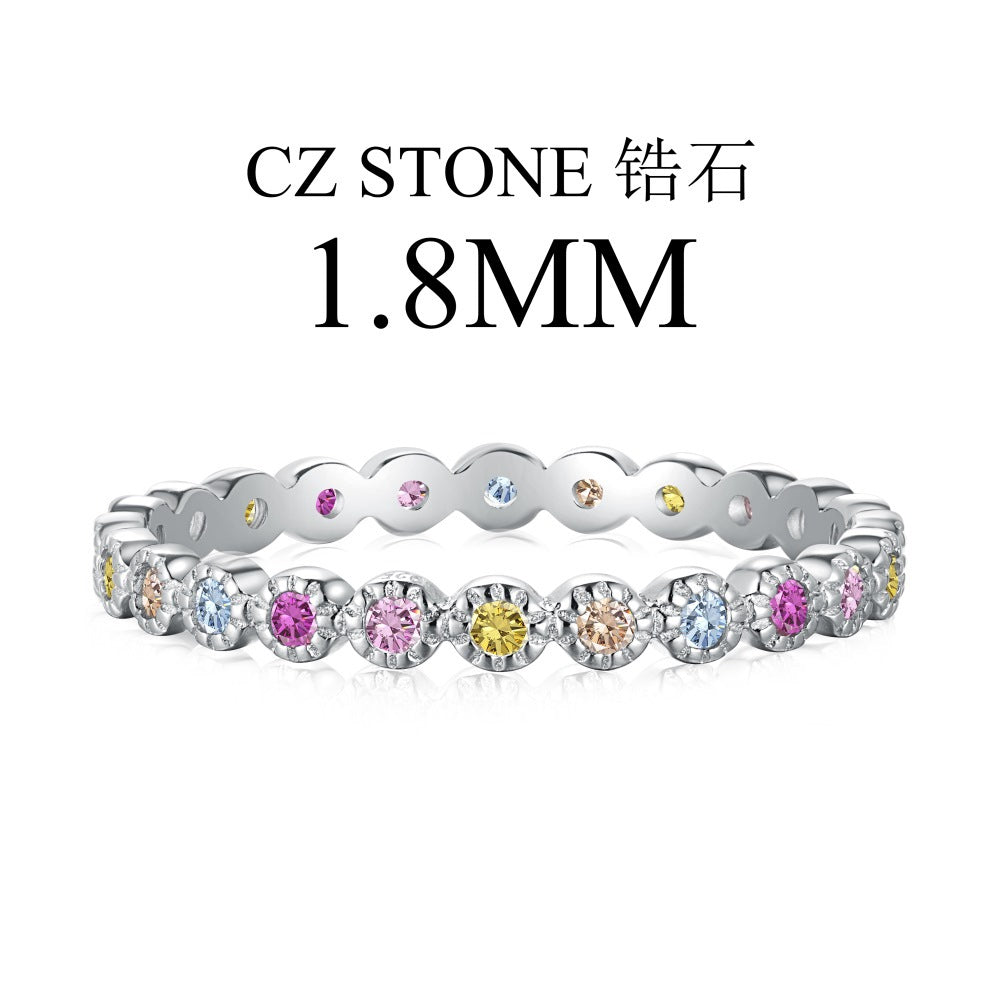 925 sterling silver colored zircon ring