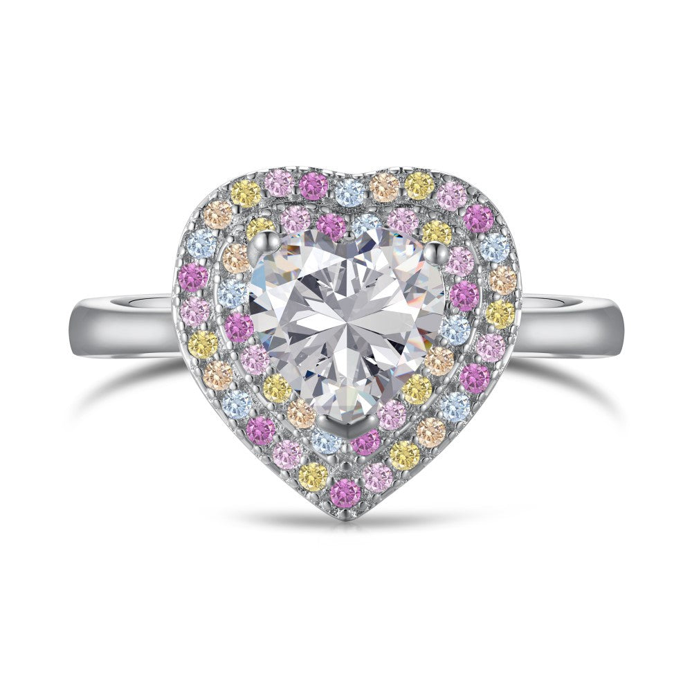 925 sterling silver colored zircon ring