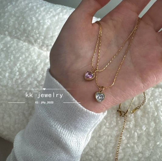 Bamboo chain love necklace