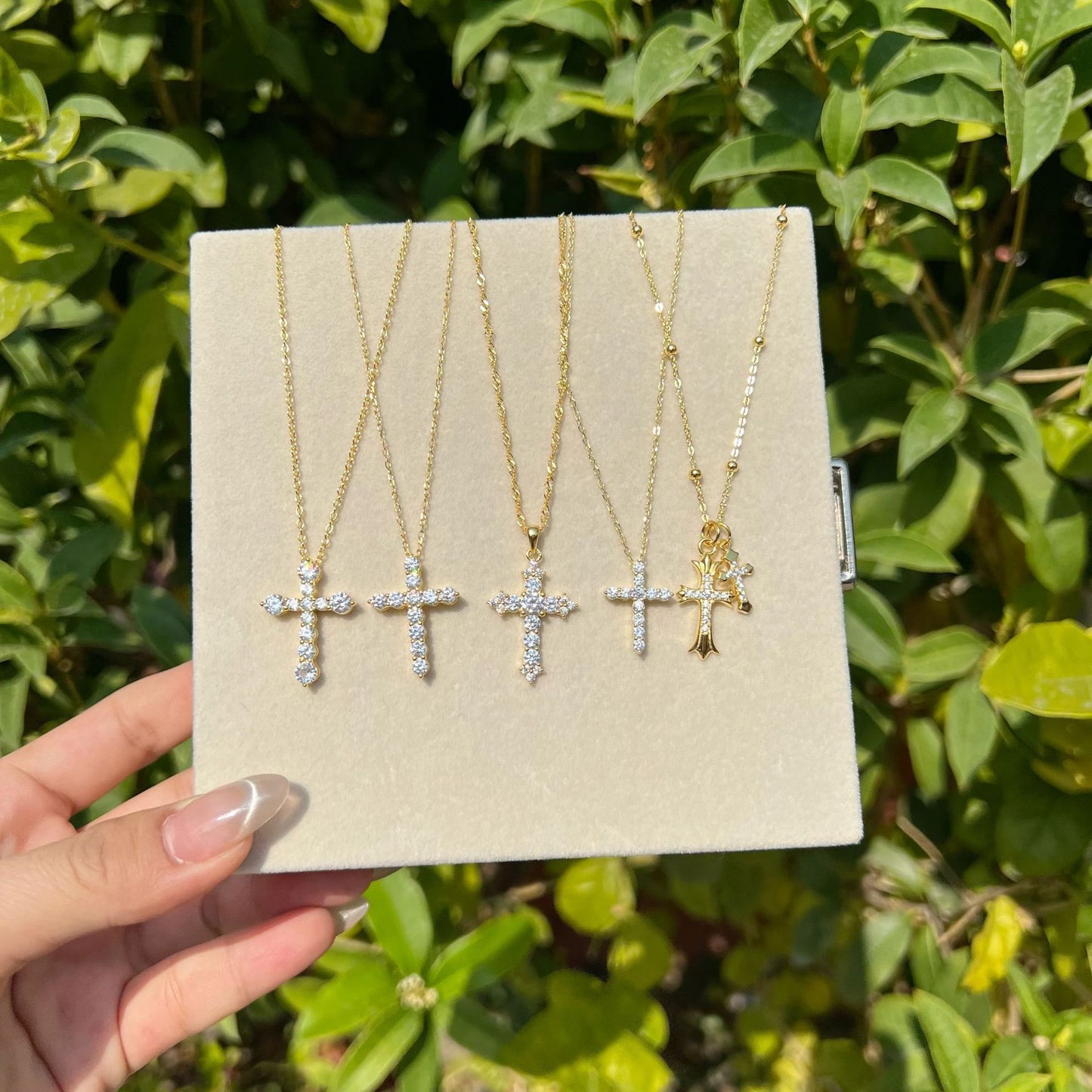 S925 Sterling Silver Gold-Plated Cross Necklace