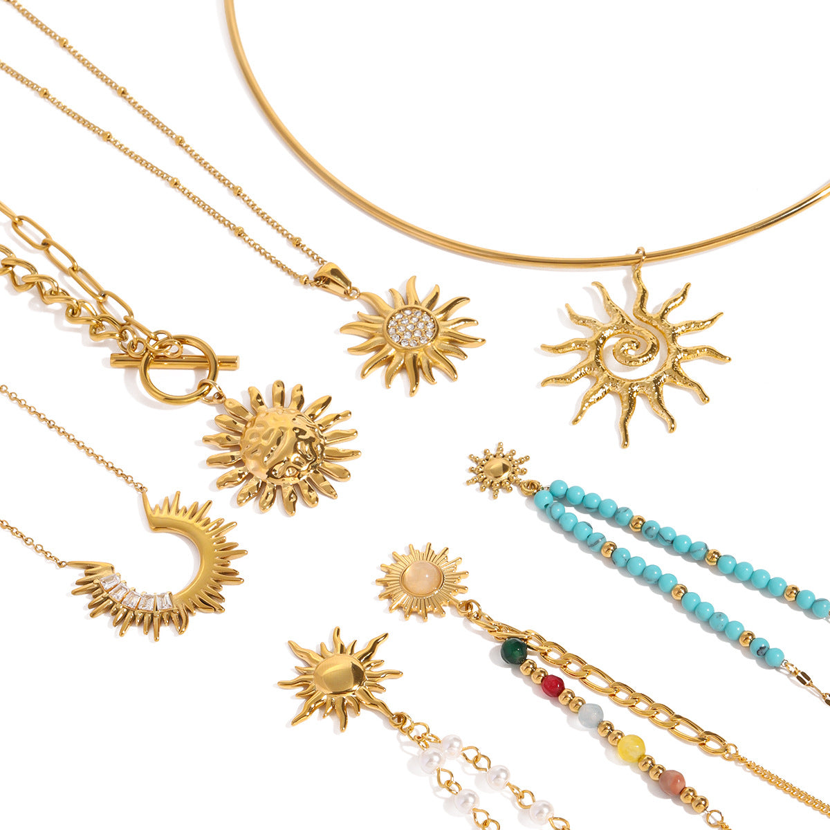 Star pendant stainless steel necklace