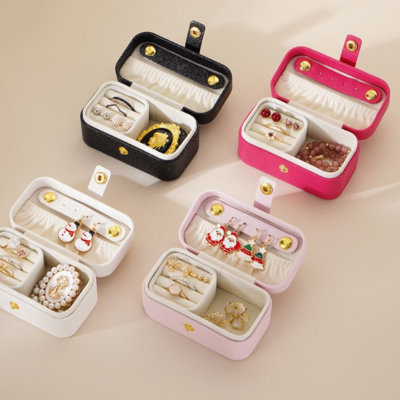 Simple and portable jewelry box, travel jewelry storage box, ring, earring, ear chain, lipstick, small jewelry box