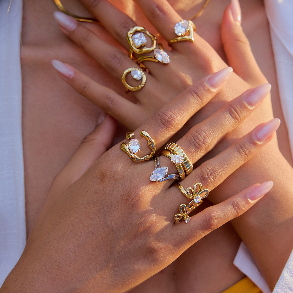 Zircon titanium steel does not fade ring